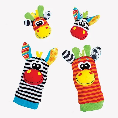 PLAYGRO Гривни-дрънкалки и чорапки Джунгла, 0м+