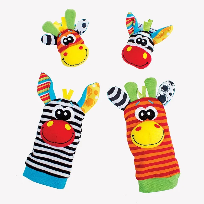 PLAYGRO Гривни-дрънкалки и чорапки Джунгла, 0м+