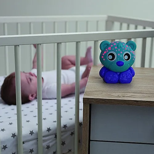 PLAYGRO Проектор и нощна лампа Мече "Лека нощ", синьо 0м+