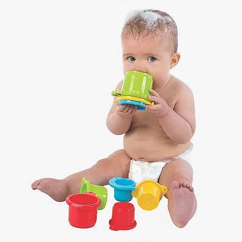 PLAYGRO Чаши-конструктор Крокодил, 6м+
