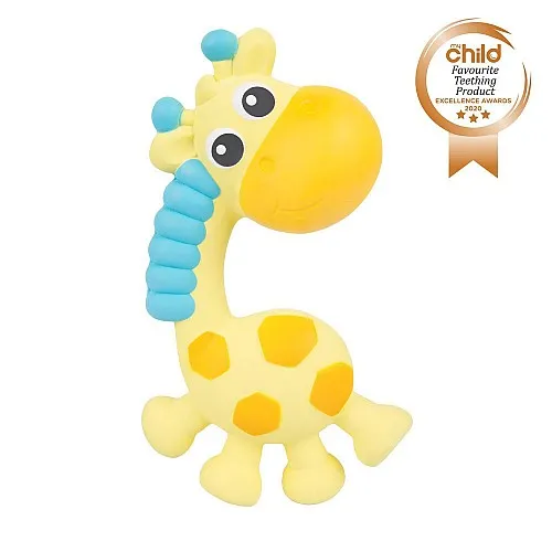 PLAYGRO Гризалка-пискун от каучук Жирафчето Джери 3м+