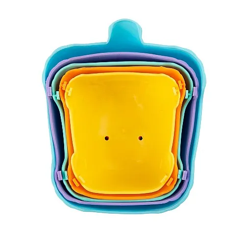 PLAYGRO Активна играчка кула от цветни купички Животни, 12-36м+