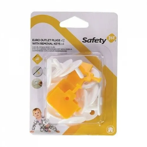 Safety1st Предпазители за контакт с ключ за премахване 12 предпазители и 4 броя ключове