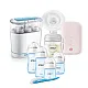 AVENT Електрическа помпа Natural Motion + Електрически стерилизатор Advanced+ Сини шишета за новородено Natural