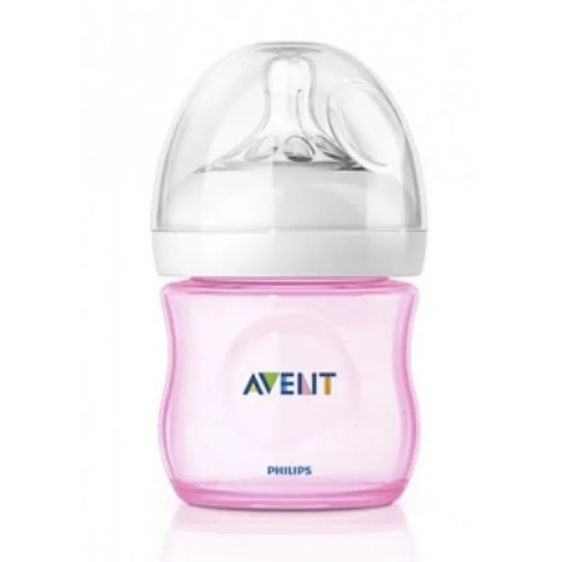 AVENT Шише за хранене Natural 125ml - PP - Розово