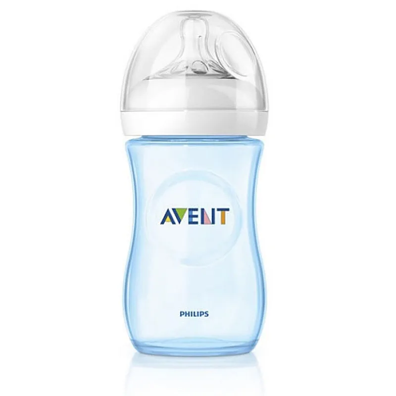 AVENT Шише за хранене Natural 260ml - PP - Синьо