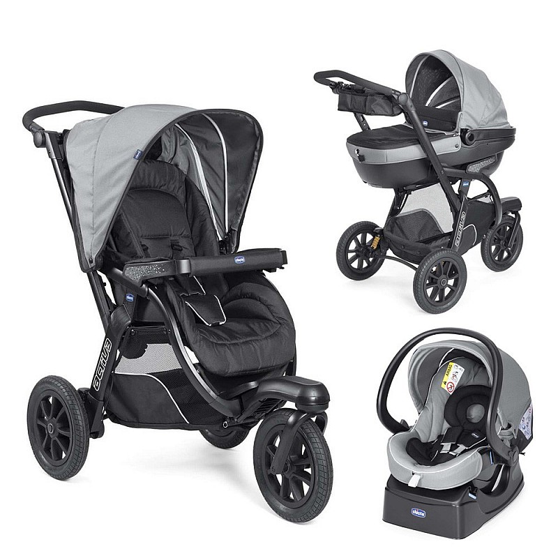 Chicco Комбинирана количка Трио ACTIVE - DARK GREY Chicco Комбинирана количка Трио ACTIVE - DARK GREY