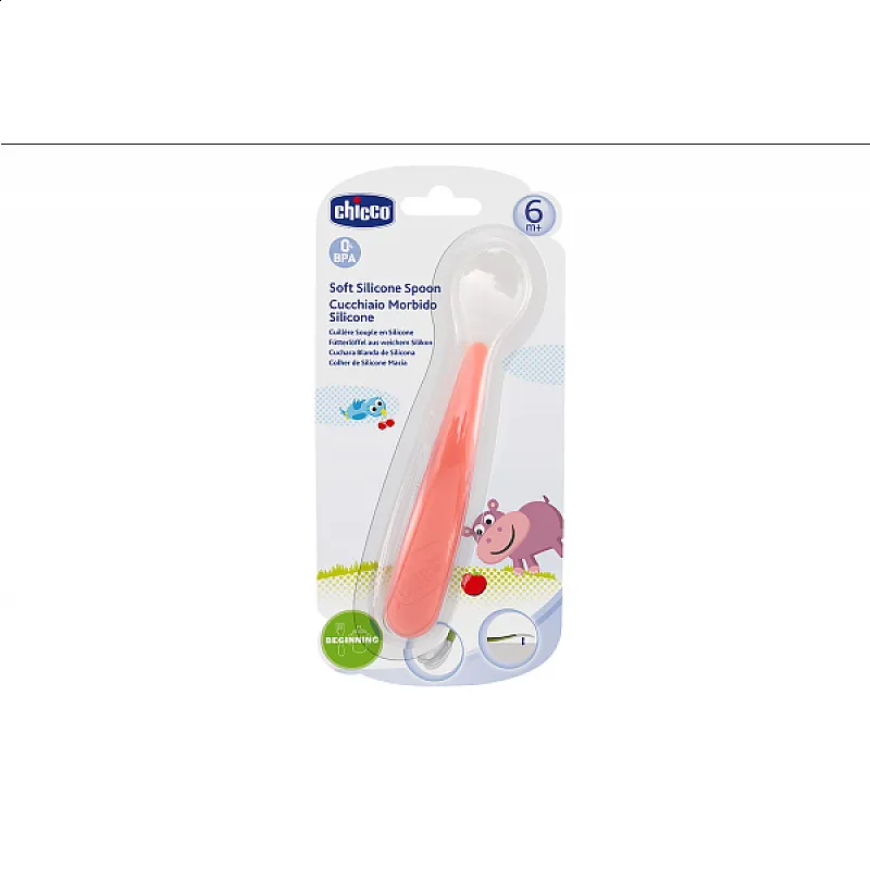 Chicco  Мека силиконова лъжичка 6+