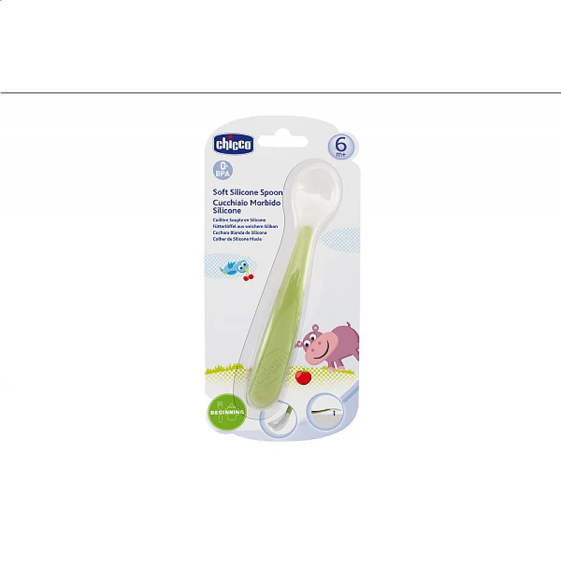 Chicco  Мека силиконова лъжичка 6+