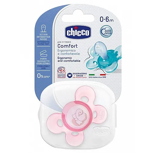 Chicco Залъгалка силикон PHYSIO COMFORT  0+ 