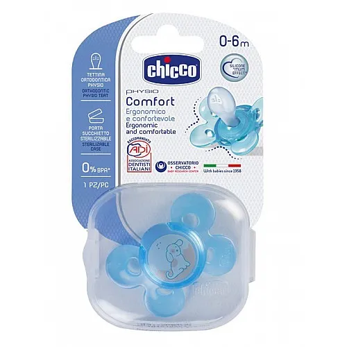 Chicco Залъгалка силикон PHYSIO COMFORT  0+ 