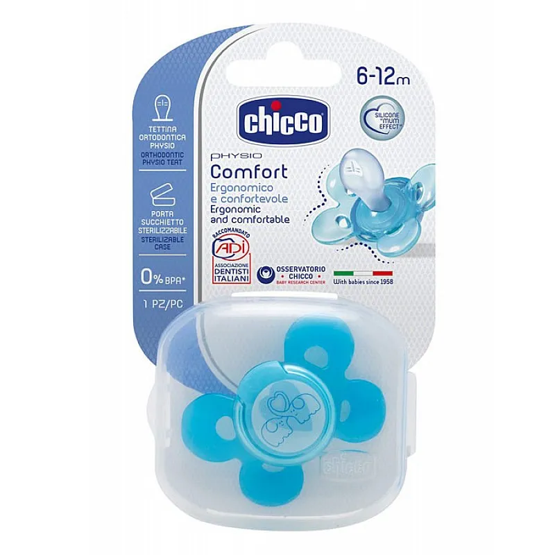 Chicco Залъгалка силикон PHYSIO COMFORT  6-16 месеца