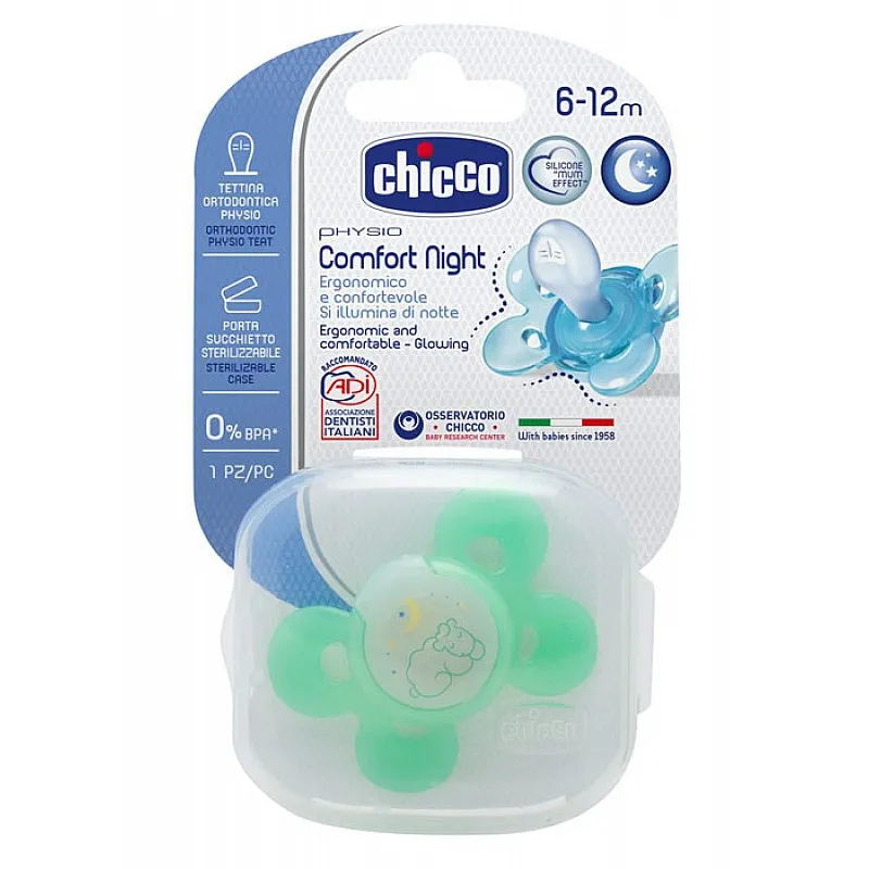 Chicco Светеща залъгалка силикон PHYSIO COMFORT 6+