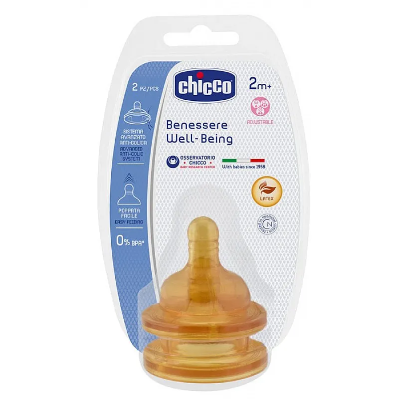 Chicco Биберон каучук 2м+ комбиниран