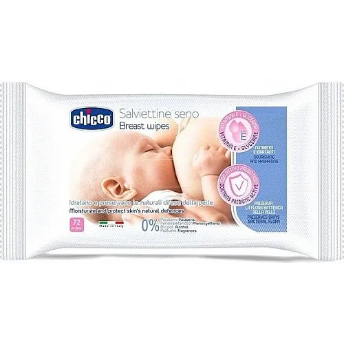 Chicco Почистващи кърпички за кърмачка - 72 броя 