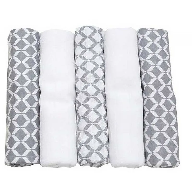 Motherhood Памучни пелени "Grey" 5 бр