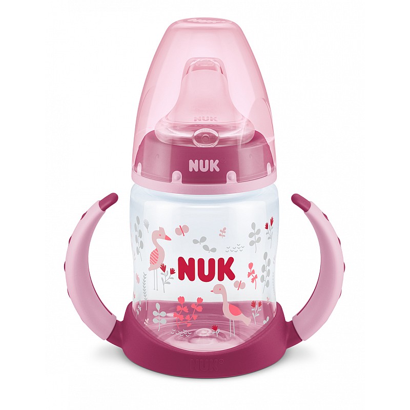 NUK FC РР Шише 150мл с накрайник силикон за сок 6+ - момиче NUK FC РР Шише 150мл с накрайник силикон за сок 6+ - момиче
