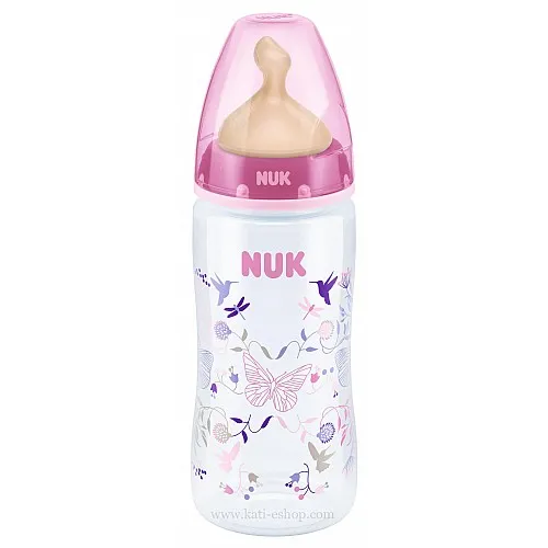 NUK  РР шише 300мл каучук 