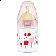 NUK First Choice РР шише Temperature control 150мл - каучук - розов