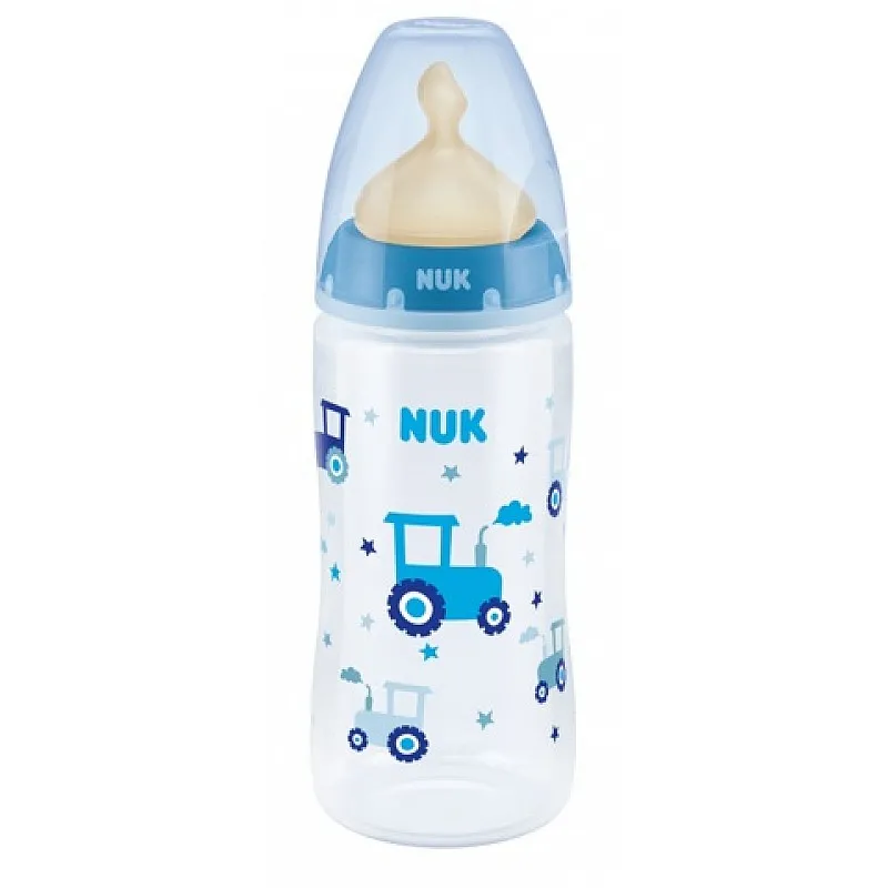 NUK First Choice РР шише Temperature control 300мл - каучук - син