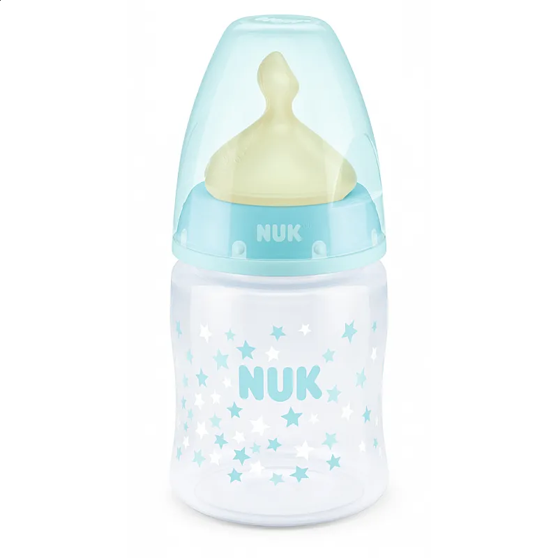 NUK First Choice РР шише Temperature control 150мл - каучук - св.син