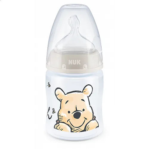 NUK First Choice РР шише Temperature control 150мл - силикон - Disney - бежаво