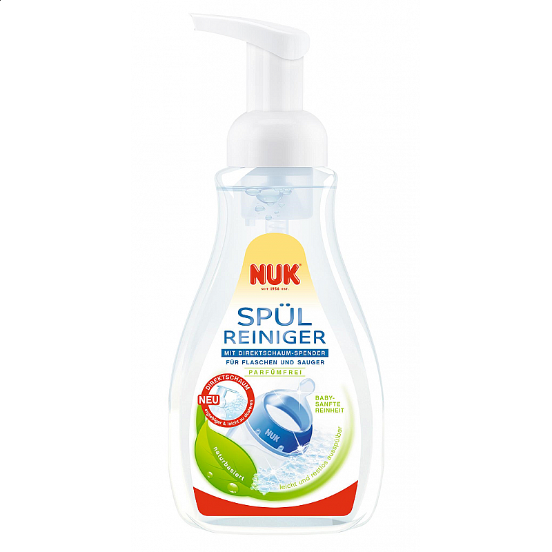 Nuk Течен препарат за измиване на бебешки аксесоари + дозатор за пяна Nuk Течен препарат за измиване на бебешки аксесоари + дозатор за пяна