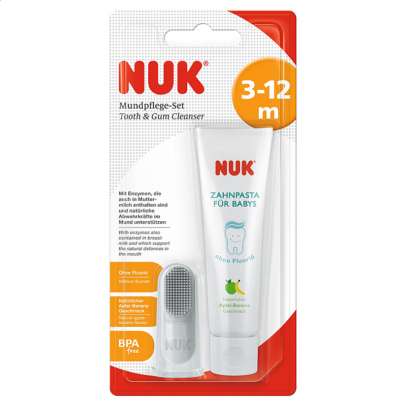 NUK Пръстче за масаж + паста за зъби NUK Пръстче за масаж + паста за зъби