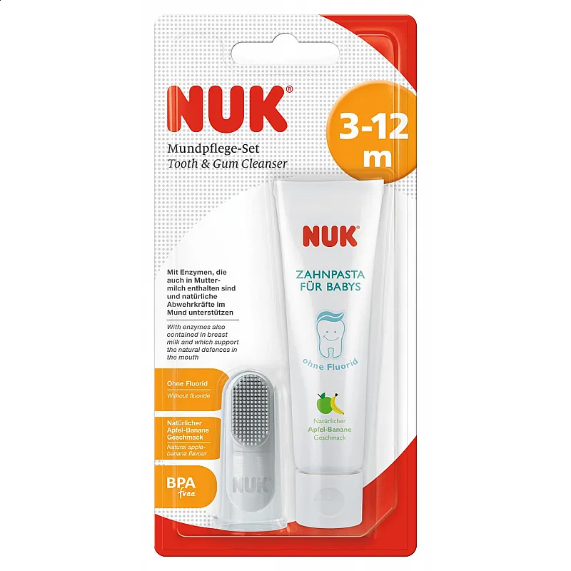 NUK Пръстче за масаж + паста за зъби