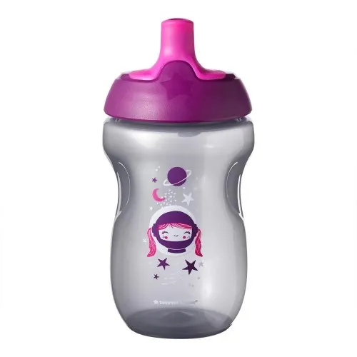 Tommee Tippee Неразливаща се чаша със спортен накрайник 300ml 12m+ - момиче