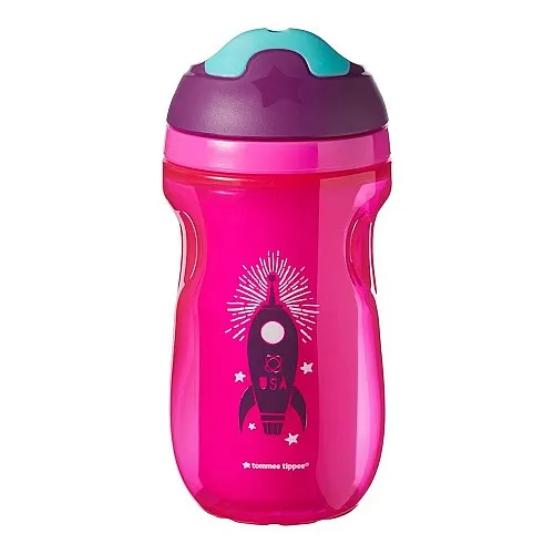 Tommee Tippee Неразливаща се термочаша с твърд накрайник 260ml 12m+ - момиче