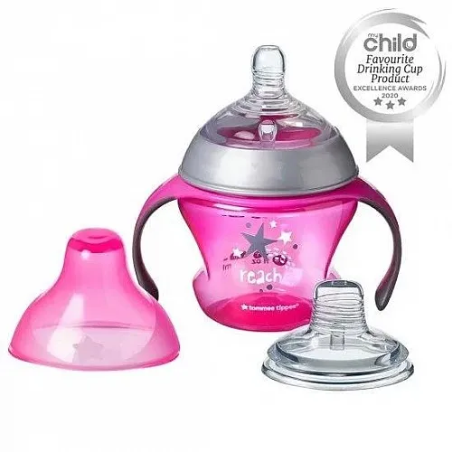 Tommee Tippee Преходна чаша с два накрайника 150ml 4m+ момиче