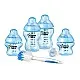 Tommee Tippee Комплект за новородено + четка за шишета - син