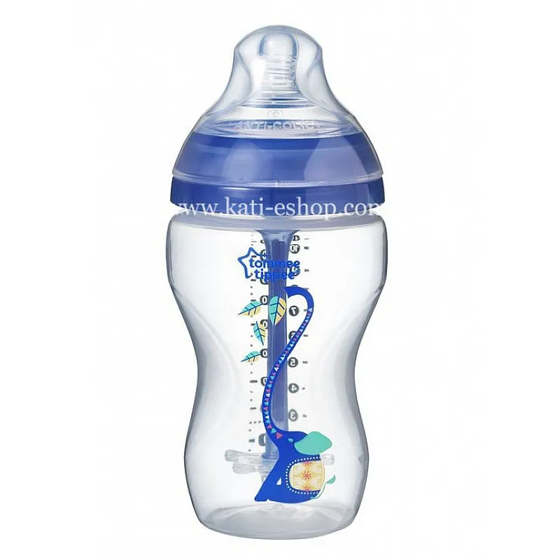 Tommee Tippee Шише за хранене Anti-colic с декорация 340ml 3m+ момче