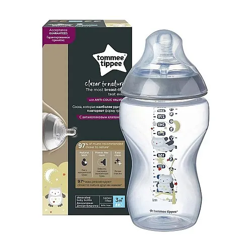 Tommee Tippee Шише за хранене Easi-Vent 340ml - бухали