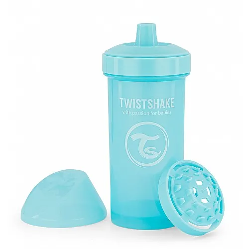 Twistshake Детска чаша с твърд накрайник 12м. 360мл - синя