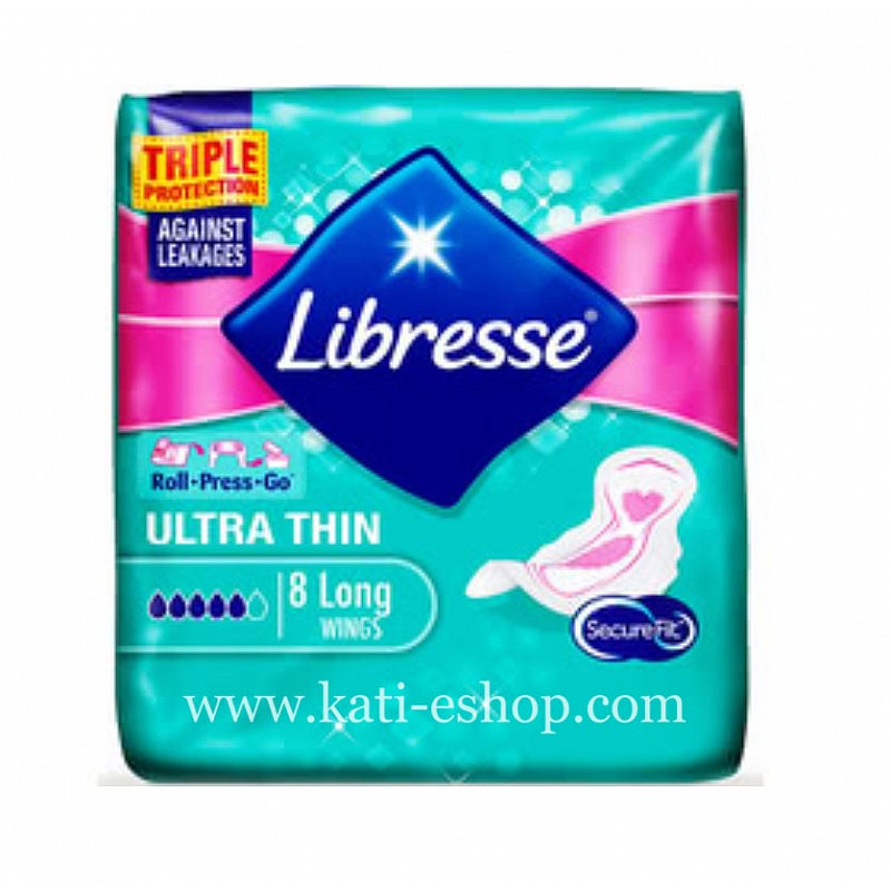 Libresse Дамски превръзки Ultra Thin Long Wing 8бр. Libresse Дамски превръзки Ultra Thin Long Wing 8бр.