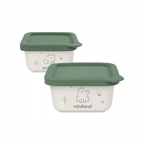 MINILAND ECO FRIENDLY КОНТЕЙНЕРИ ЗА ХРАНА 2Х400МЛ – ЖАБКА