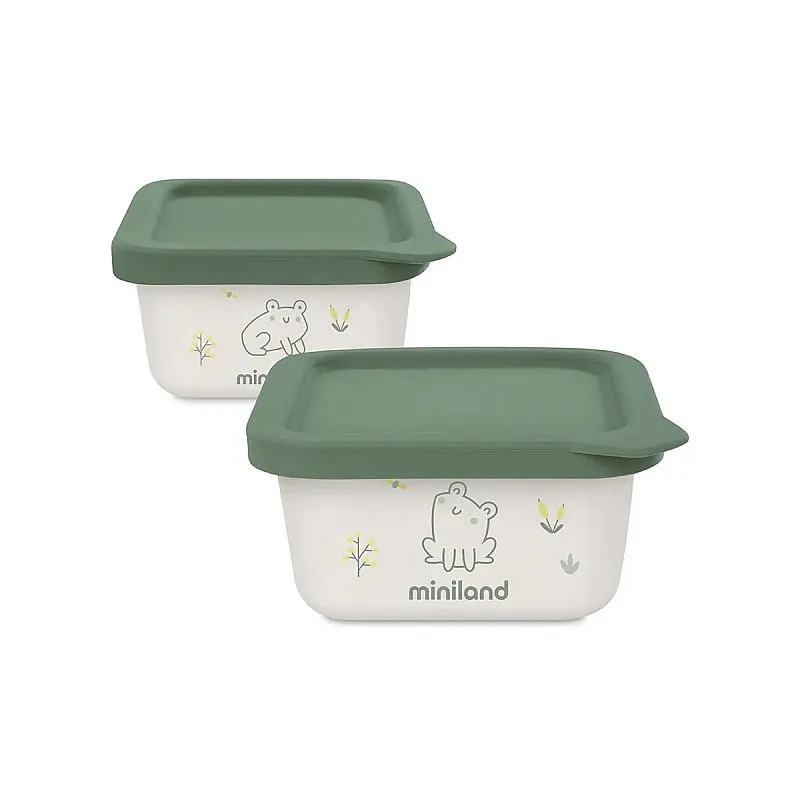 MINILAND ECO FRIENDLY КОНТЕЙНЕРИ ЗА ХРАНА 2Х400МЛ – ЖАБКА