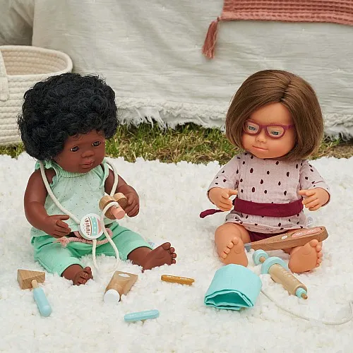 MINILAND ДЪРВЕН ЛЕКАРСКИ КОМПЛЕКТ ЗА КУКЛИ