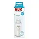 NUK First Choice стъклено шише Temperature Control 240мл. със силиконов биберон за хранене 3+мес. р-р М, Морско конче, бяло