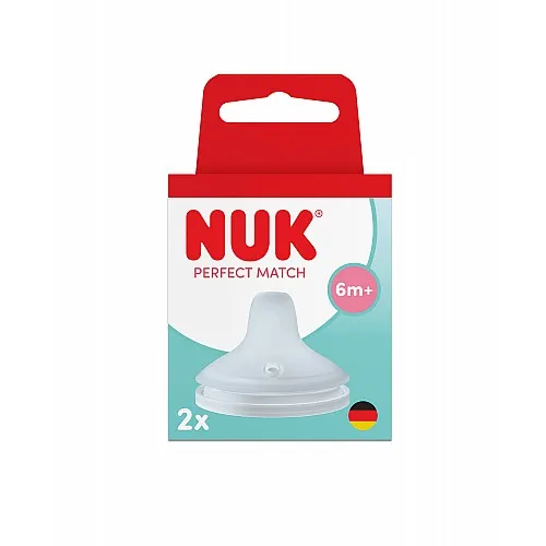 NUK Perfect Match силиконов накрайник за сок, 6+ мес., 2 бр.