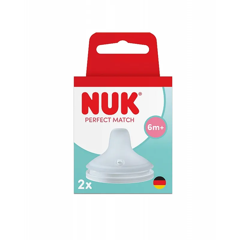 NUK Perfect Match силиконов накрайник за сок, 6+ мес., 2 бр.