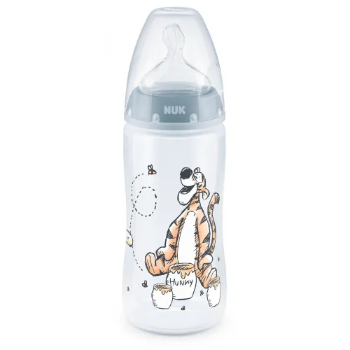 NUK First Choice РР Шише Temperature control 300мл. силикон 0-6. Disney  - Син