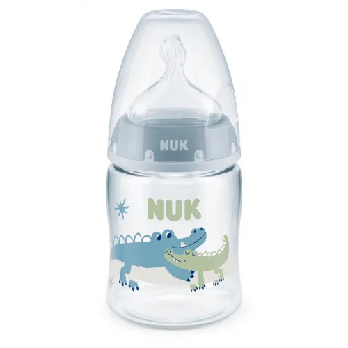 NUK First Choice РР Шише Temperature control 150мл. силиконов биберон 0-6 мес. микс - Син