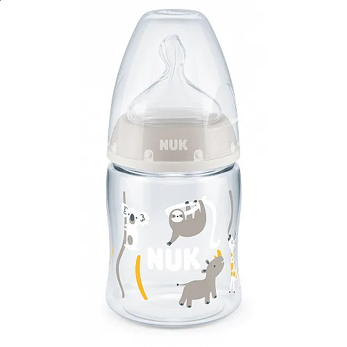 NUK First Choice РР Шише Temperature control 150мл. силиконов биберон 0-6 мес. микс - Бежов