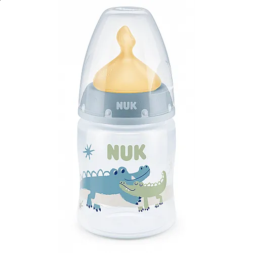 NUK First Choice РР Шише Temperature control 150мл. каучуков биберон 0-6 мес. микс - Син
