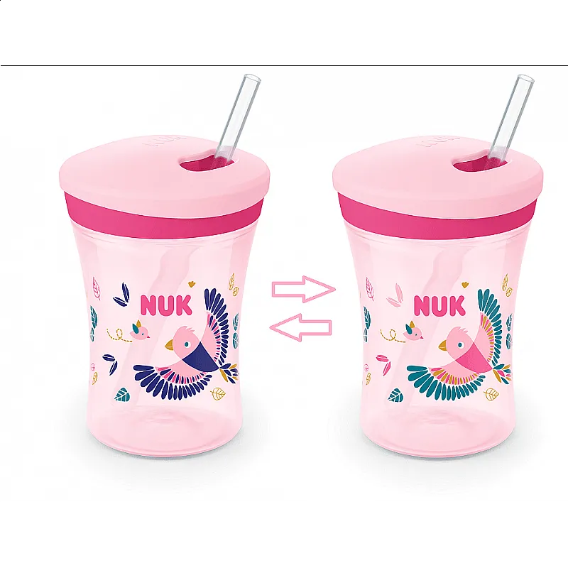 NUK EVOLUTION Action Cup със сламка, 12+мес., Chameleon