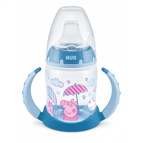 NUK First Choice РР Шише Temperature Control 150мл. с накрайник силикон за сок 6-18м. PEPPA PIG - синьо
