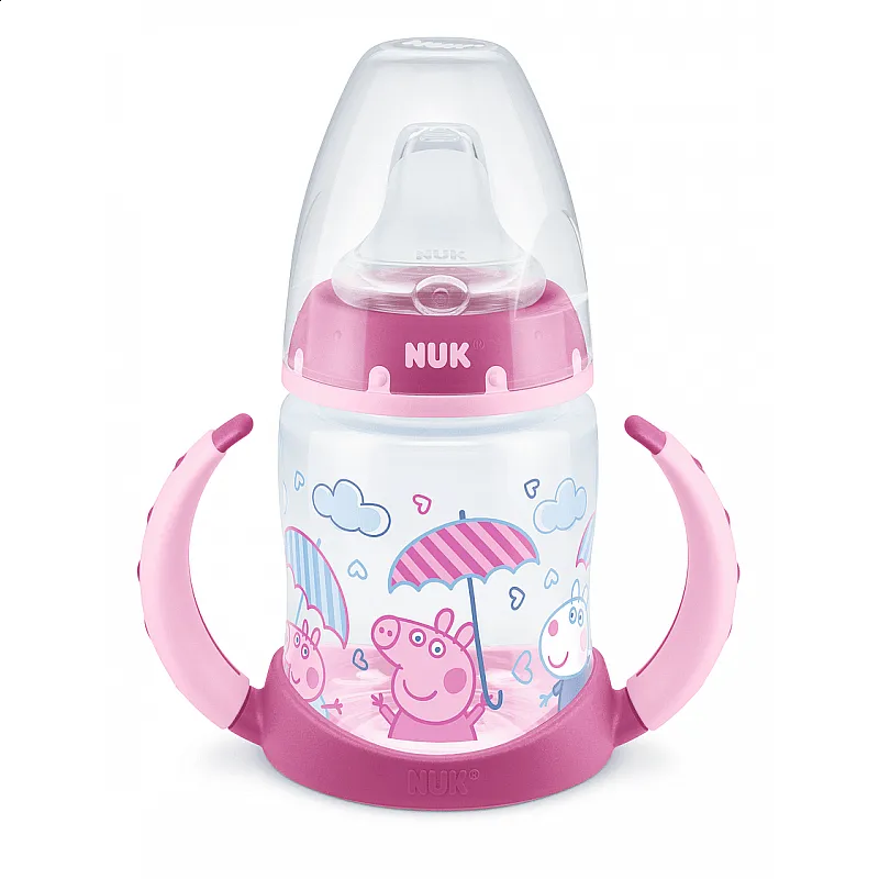 NUK First Choice РР Шише Temperature Control 150мл. с накрайник силикон за сок 6-18м. PEPPA PIG NUK First Choice РР Шише Temperature Control 150мл. с накрайник силикон за сок 6-18м. PEPPA PIG